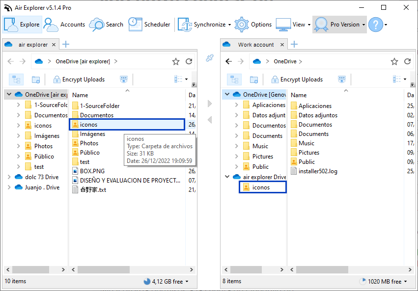 Fast Transfer Files Between Onedrive Accounts